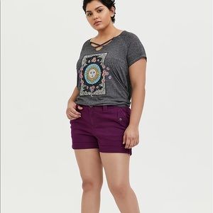 Military short shorts twill